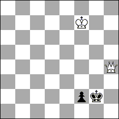 шахматный эндшпиль слоновая пешка против ферзя